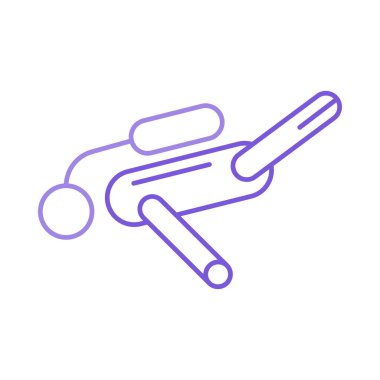 Tüplü Dalış düz simgesi beyaz arka plan, vektör, illüstrasyon izole