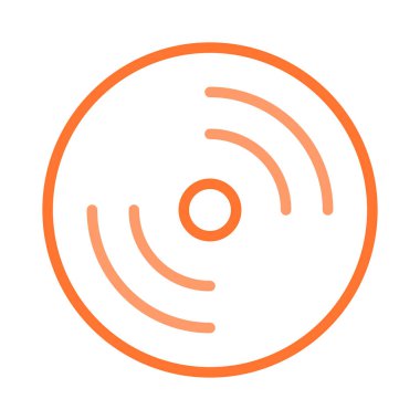 CD disk düz simgesi, vektör, illüstrasyon