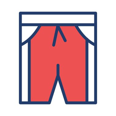 Erkek iç çamaşırı düz simgesi, vektör, illüstrasyon