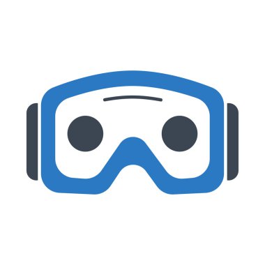 kar maskesi düz simgesi, vektör, illüstrasyon