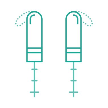 Beyaz arka plan, vektör, illüstrasyon izole düz simge spor paten kayak
