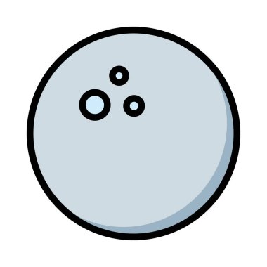 bowling oyun düz simgesi, vektör, illüstrasyon 