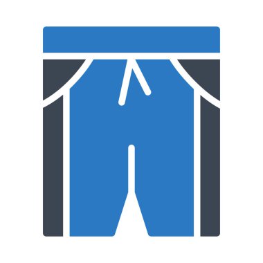 Erkek iç çamaşırı düz simgesi, vektör, illüstrasyon