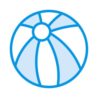 Futbol topu düz simgesi, vektör, illüstrasyon 