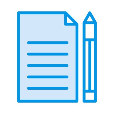 oluşturma düzenleme yazma düz simgesi, vektör, illüstrasyon