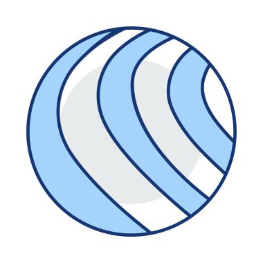 beysbol topu düz simgesi beyaz arka plan, vektör, illüstrasyon izole   