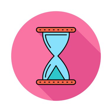 kum saati düz simgesi, vektör, illüstrasyon