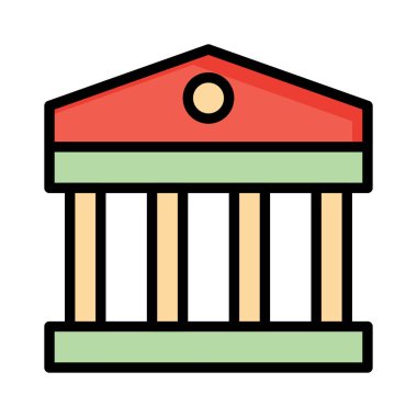 inşaat düz simgesi, vektör, illüstrasyon banka  