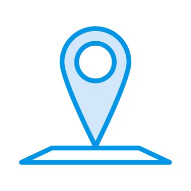 konumu PIN harita düz simgesi, vektör, illüstrasyon 