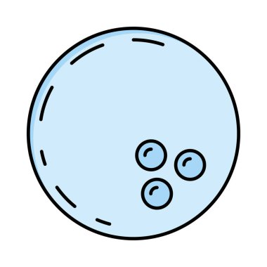 bowling topu düz simgesi beyaz arka plan, vektör, illüstrasyon izole