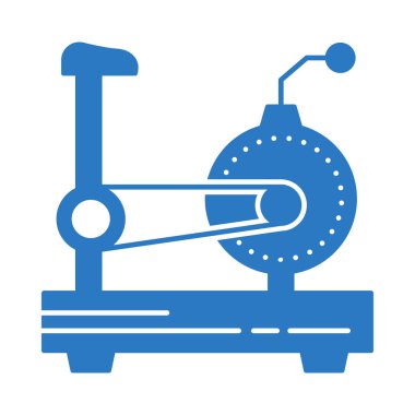 makine düz simgesi beyaz arka plan, vektör, illüstrasyon izole Bisiklete binme