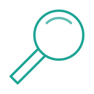 Arama büyüteç cam düz kutsal kişilerin resmi, vektör, illüstrasyon  