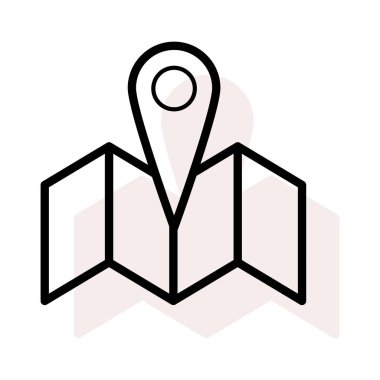 Harita web vektör simgesi