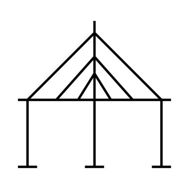 çadır kamp sirk vektör renk simgesi