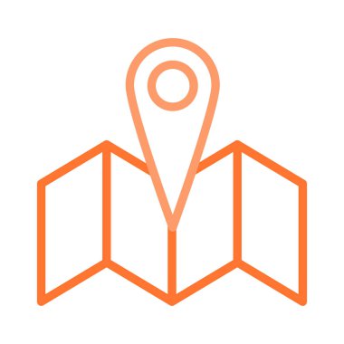 konumu PIN harita düz simgesi, vektör, illüstrasyon 