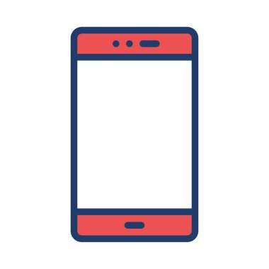 cep telefon düz simgesi, vektör, illüstrasyon 