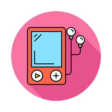 video oyun aygıtı düz simgesi, vektör, illüstrasyon 