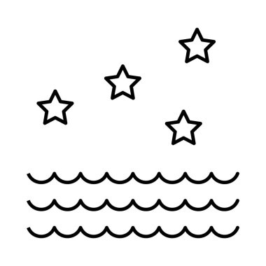 nehir deniz su vektör renk simgesi