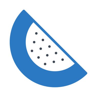 karpuz düz simgesi, vektör, illüstrasyon