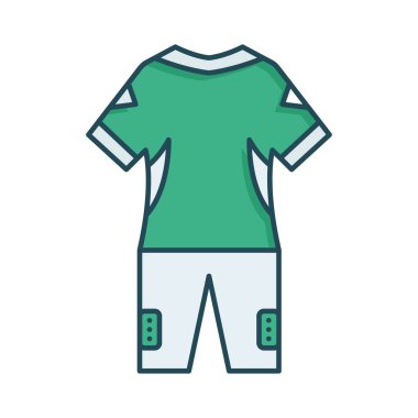 jersey düz simgesi beyaz arka plan, vektör, illüstrasyon izole