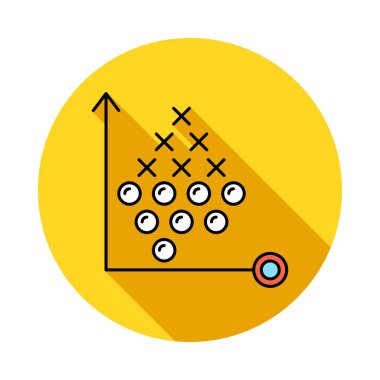 düz simgesi beyaz arka plan, vektör, illüstrasyon izole Planlama Strateji spor