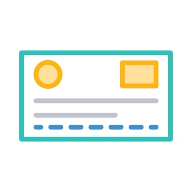 Kart renk web vektör simgesi