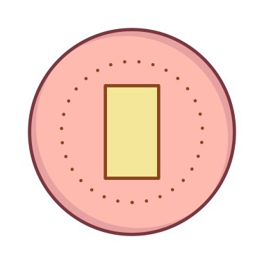 Kriket Stadyumu düz simgesi beyaz arka plan, vektör, illüstrasyon izole