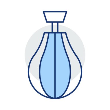 boks torbası düz simgesi beyaz arka plan, vektör, illüstrasyon izole  