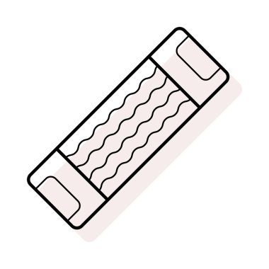 egzersiz band düz simgesi beyaz arka plan, vektör, illüstrasyon izole