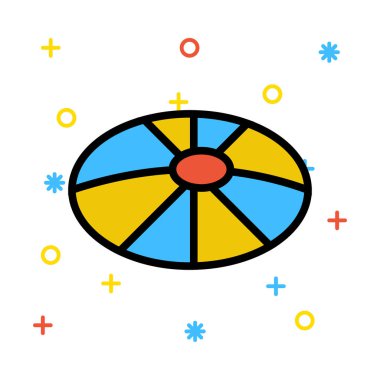 Renk web simgesi. Vektör çizim