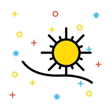 Renk web simgesi. Vektör çizim