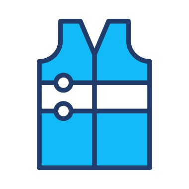 Emanet ceket düz simgesi, vektör, illüstrasyon 