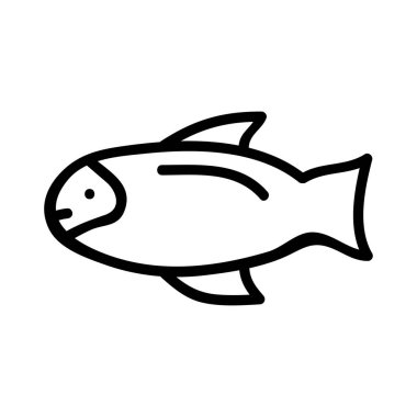 Balık düz simgesi, vektör, illüstrasyon