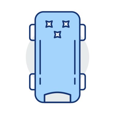 Beyaz arka plan, vektör, illüstrasyon izole kaykay düz simgesi