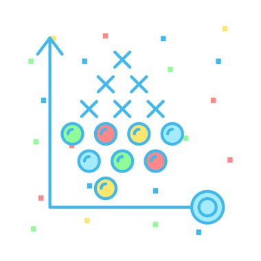 düz simgesi beyaz arka plan, vektör, illüstrasyon izole Planlama Strateji spor