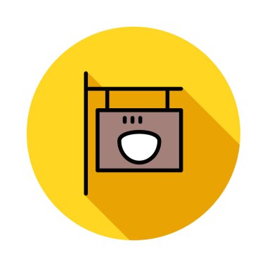 çay Cafe işareti düz kutsal kişilerin resmi, vektör, illüstrasyon