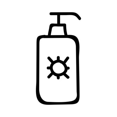 şampuan şişesi düz simgesi, vektör, illüstrasyon 