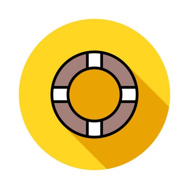 hayat tüp düz simgesi, vektör, illüstrasyon 