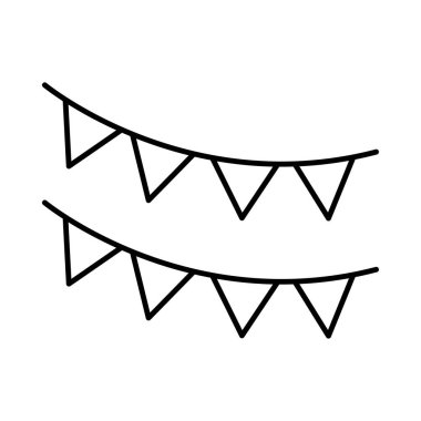 kirazkuşları küçük bayrak decoratio nvector renk simgesi  