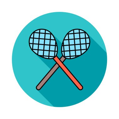 Kürekler düz simgesi beyaz arka plan, vektör, illüstrasyon izole