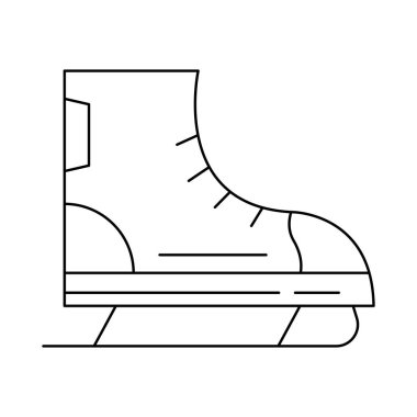 buz pateni ayakkabı düz simgesi beyaz arka plan, vektör, illüstrasyon izole 