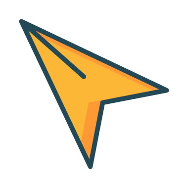 navigasyon harita düz simgesi, vektör, illüstrasyon