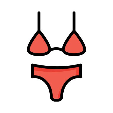 iç çamaşırı düz simgesi, vektör, illüstrasyon  