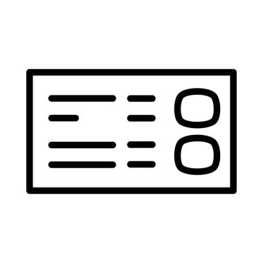 Bilet Tur düz simgesi, vektör, illüstrasyon, seyahat konsepti için 