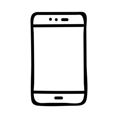 cep telefon düz simgesi, vektör, illüstrasyon 