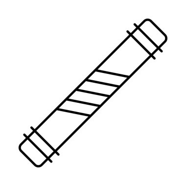 Kayak düz simgesi beyaz arka plan, vektör, illüstrasyon izole