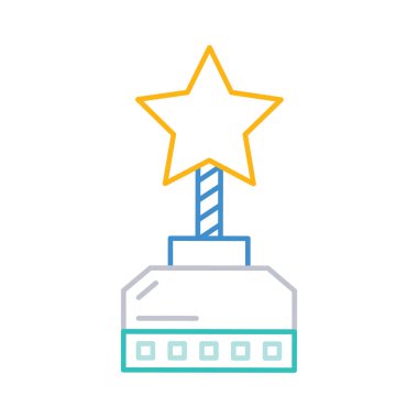 Beyaz arka plan, vektör, illüstrasyon izole Ödülü düz simgesi