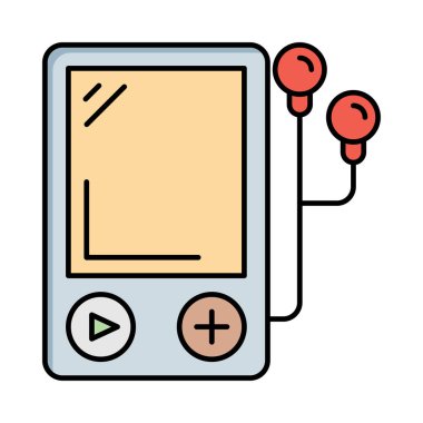 video oyun aygıtı düz simgesi, vektör, illüstrasyon 