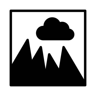 resim Fotoğraf Galerisi düz simgesi, vektör, illüstrasyon