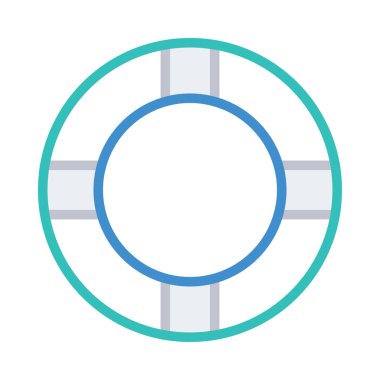 hayat tüp düz simgesi, vektör, illüstrasyon 